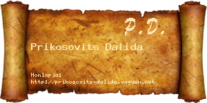 Prikosovits Dalida névjegykártya